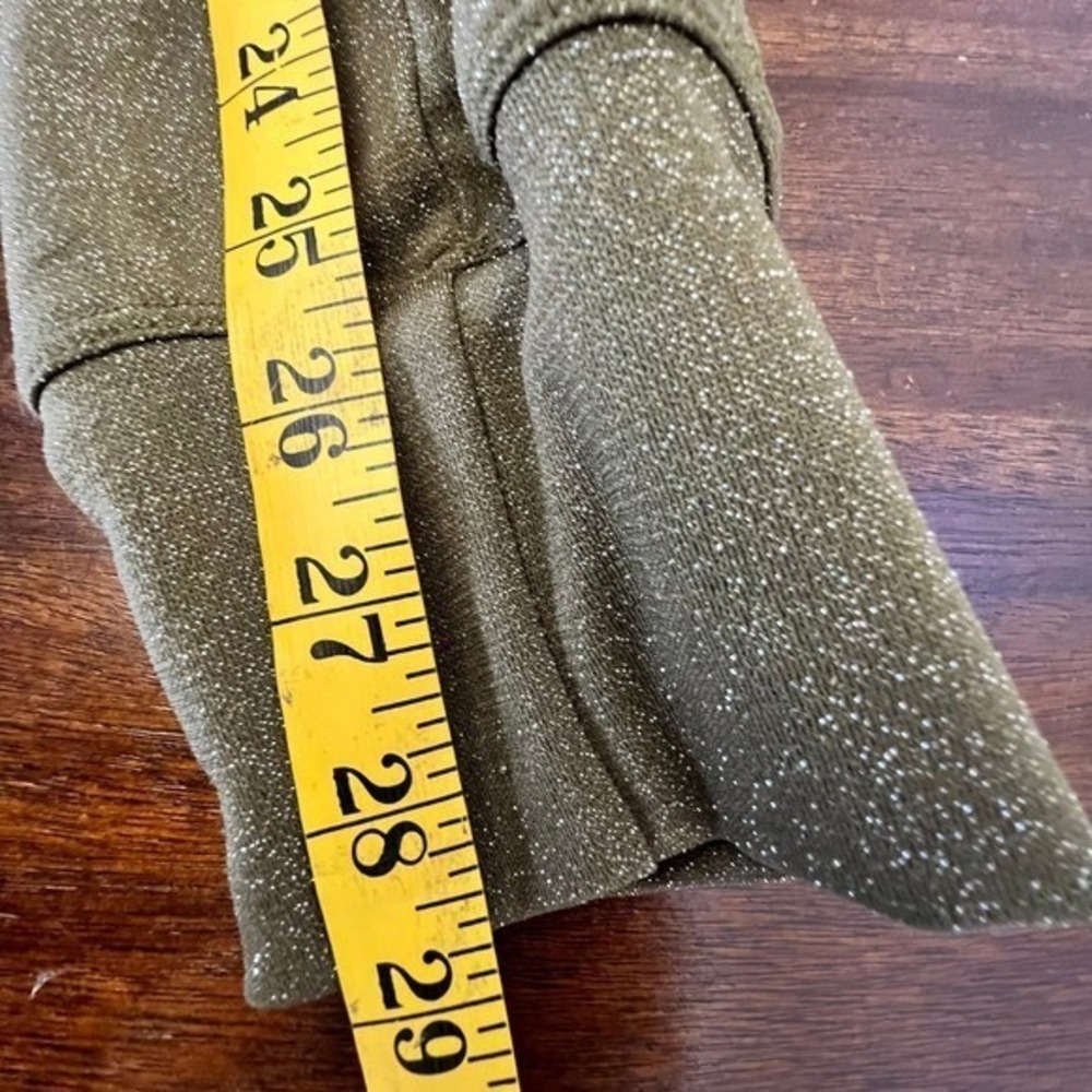 Savage X Fenty Womens Metallic Hooded Jumpsuit Olive Green Shimmer One Piece M - Picture 13 of 15